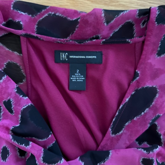 INC International Concepts NWOT Sheer Batwing Dress (2) - Picture 6 of 12